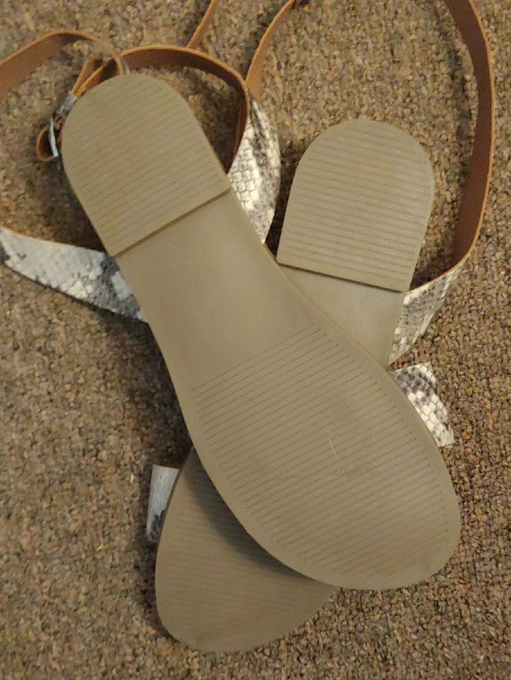 Steve Madden Snakeskin Faux Ankle Wrap Sandals – Size 7.5